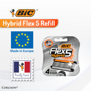 BIC Hybrid Flex 5 Refill Pack of 4 (Shaver)