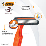 BIC 3 Sensitive Disposable Shaver / Razor - Packs of 12