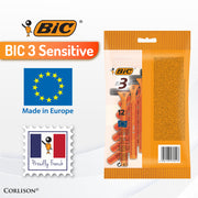 BIC 3 Sensitive Disposable Shaver / Razor - Packs of 12