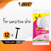 BIC Twin Lady Disposable Female Shaver / Razor - Packs of 12
