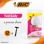 BIC Twin Lady Disposable Female Shaver / Razor - Packs of 12