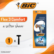 BIC Flex 3 Comfort Disposable Shaver / Razor - Pack of 1
