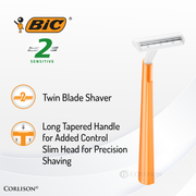 BIC 2 Sensitive Disposable Shaver (5-pack)