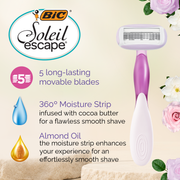BIC Soleil Escape 5 Rose & Magnolia Shaver