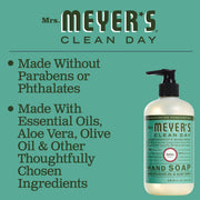 Mrs Meyers Liquid Hand Soap Basil 370ml