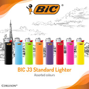 BIC J3 Standard Lighter (Assorted Colours)