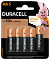 Duracell Alkaline AA Batteries, pack of 5